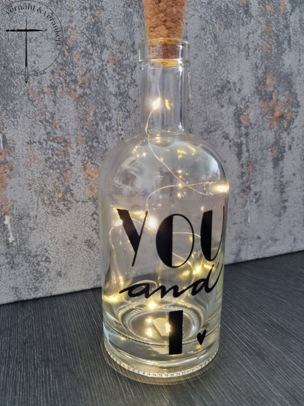Glasflasche "You and I"