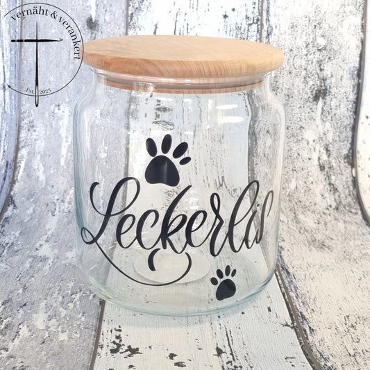 Stilvoll naschen: Vorratsglas mit Holzdeckel für deine Lieblingsleckerbissen *Personalisierbar*