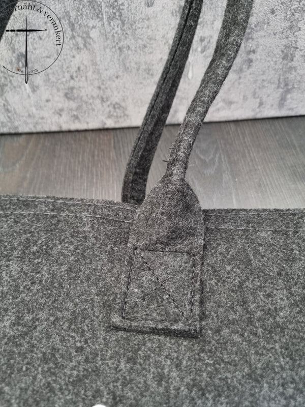 Filz Shoppingbag "Ich geh' schaukeln" 42x22x33cm