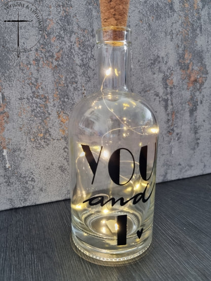 Glasflasche "You and I"